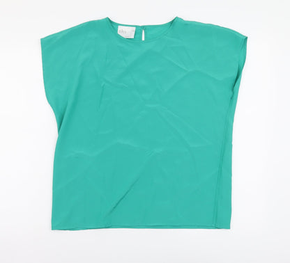 Womens UK Size 14 BHS Green Basic Blouse