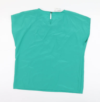 Womens UK Size 14 BHS Green Basic Blouse