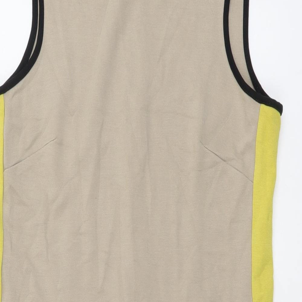 Ann Taylor Womens Multicoloured Colourblock Nylon Mini Size XS Round Neck Zip