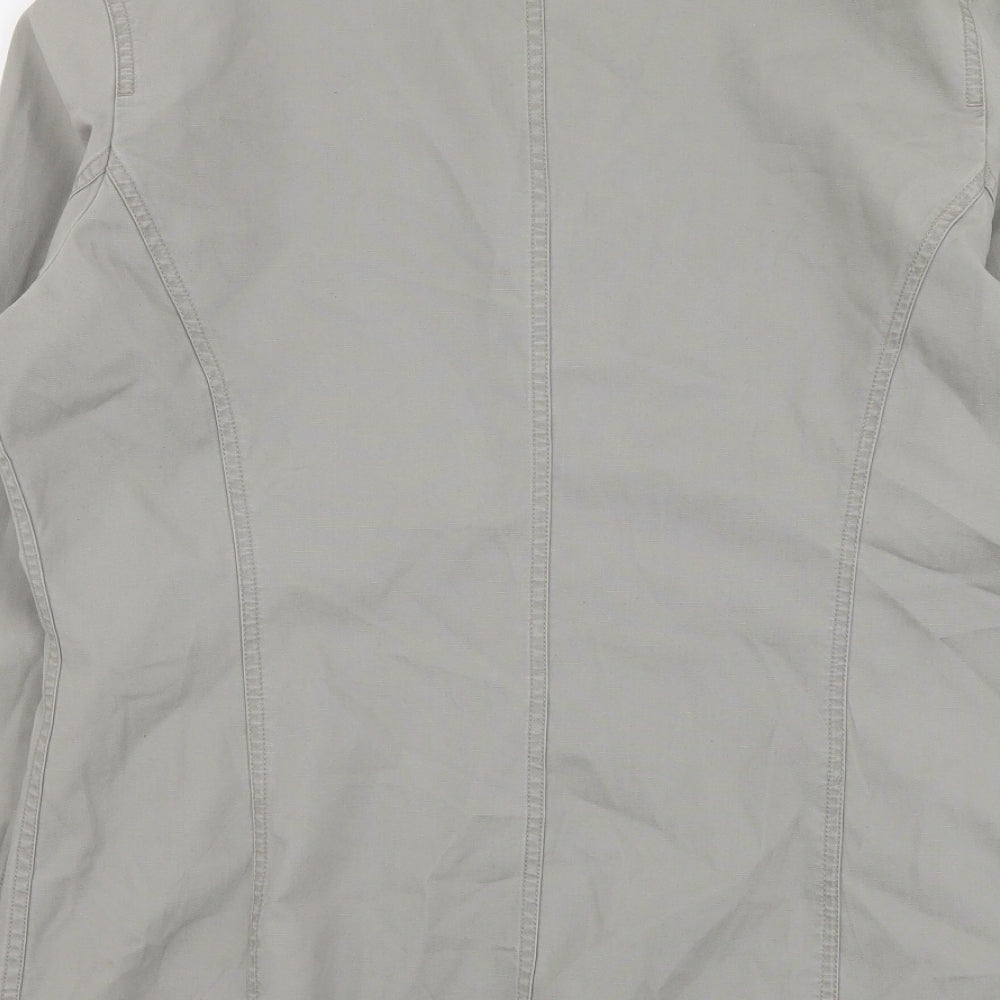Liz Claiborne Womens Grey Jacket Size 12 Button
