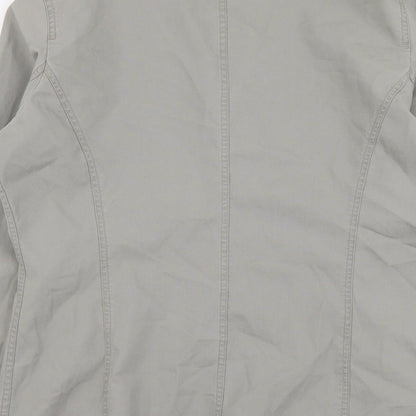 Liz Claiborne Womens Grey Jacket Size 12 Button