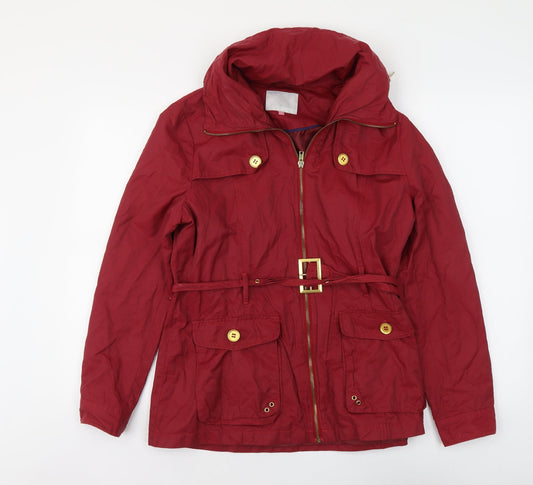 John Lewis Womens Red Jacket Size 14 Zip