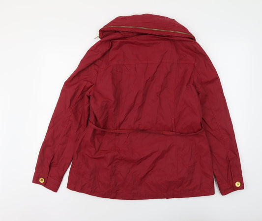 John Lewis Womens Red Jacket Size 14 Zip