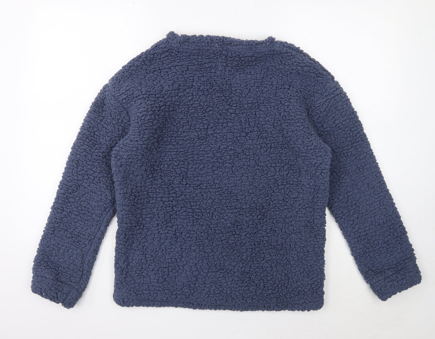 John Lewis Mens Blue Round Neck Polyester Pullover Jumper Size S