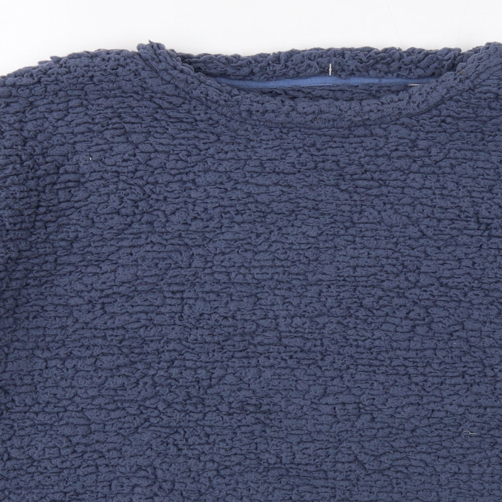 John Lewis Mens Blue Round Neck Polyester Pullover Jumper Size S