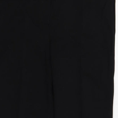 C&A Womens Black Polyester Trousers Size 16 Regular Button