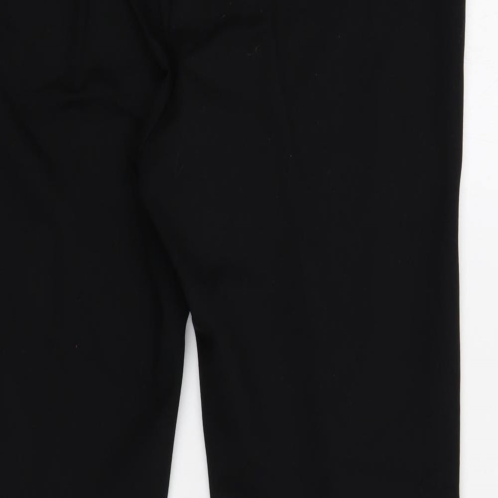 C&A Womens Black Polyester Trousers Size 16 Regular Button