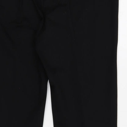 C&A Womens Black Polyester Trousers Size 16 Regular Button