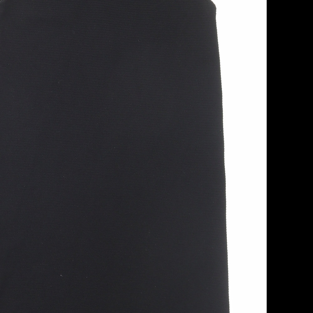 George Womens Black Polyester Shift Size 8 Scoop Neck Pullover