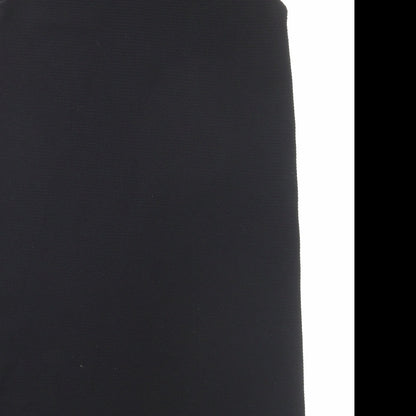 George Womens Black Polyester Shift Size 8 Scoop Neck Pullover