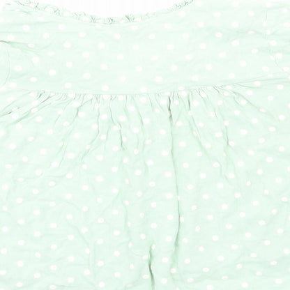 Womens UK Size S Zara Green Cropped Button-Up