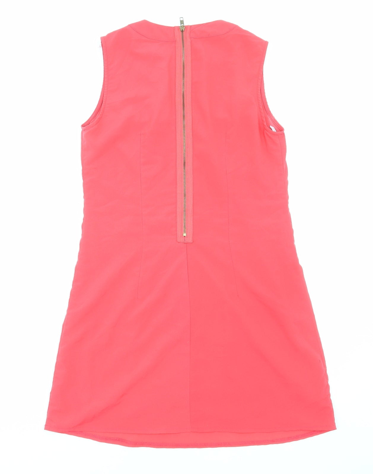 Rage Womens Pink Polyester Shift Size 10 Round Neck Zip