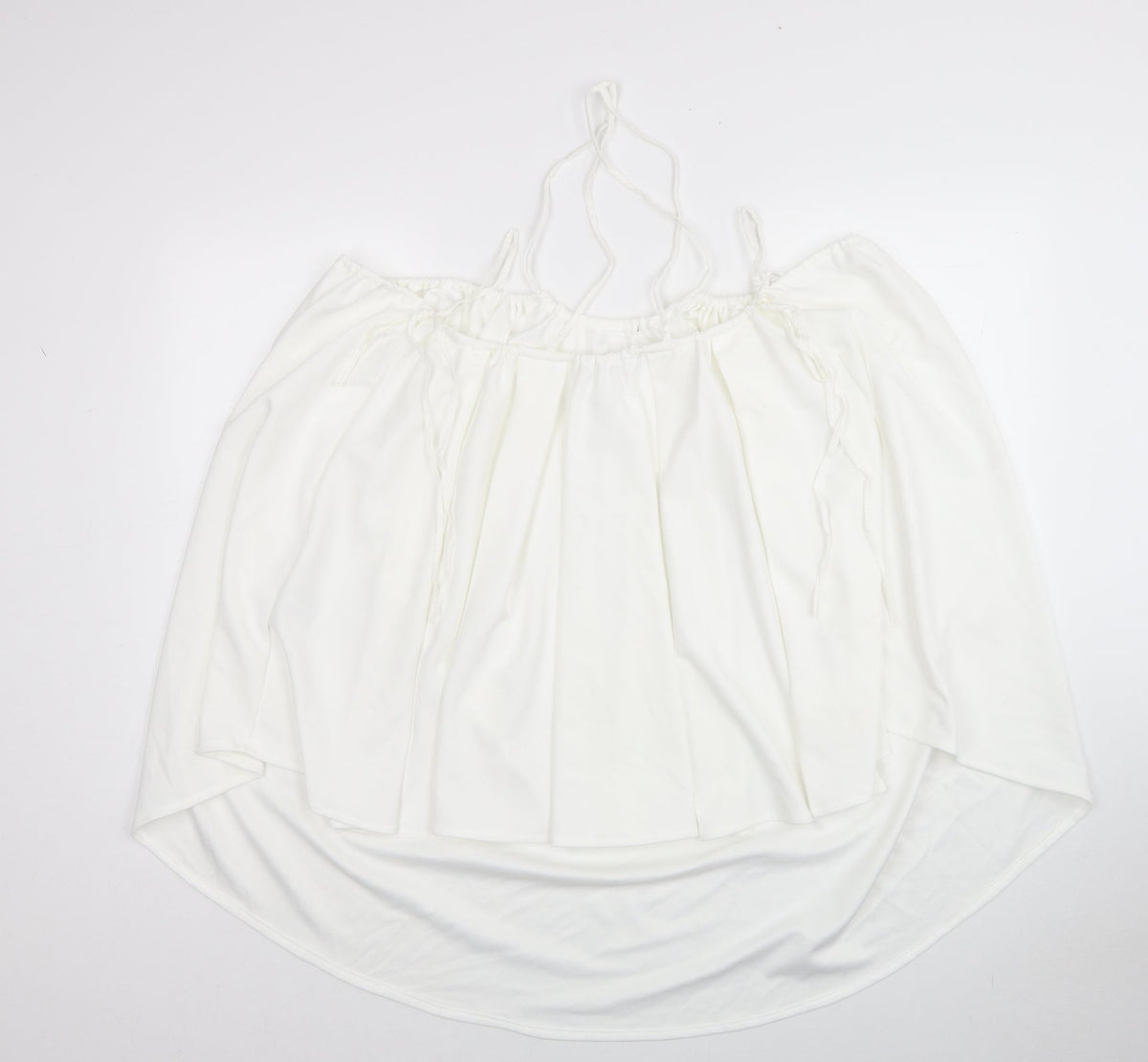 Zara Womens White Polyester Shift Size M Square Neck Pullover