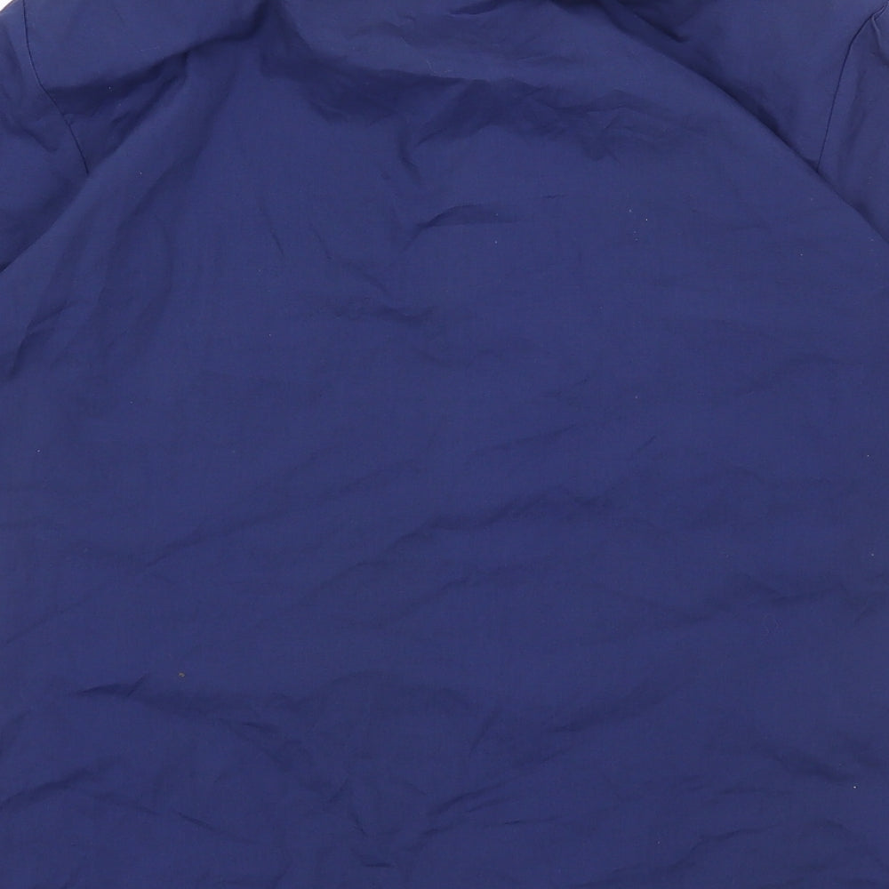 BANCO Mens Blue Cotton Button-Up Size S Collared Button