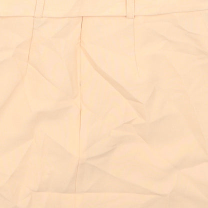 Miss Selfridge Womens Orange Polyester Mini Skirt Size 4 Zip - Belt Inlcuded