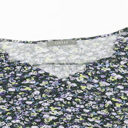 Womens UK Size 12 Oasis Green Basic T-Shirt