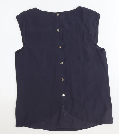 Womens UK Size 14 Oasis Blue Basic Blouse
