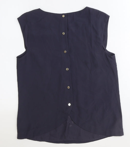 Womens UK Size 14 Oasis Blue Basic Blouse