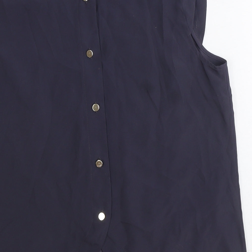 Womens UK Size 14 Oasis Blue Basic Blouse