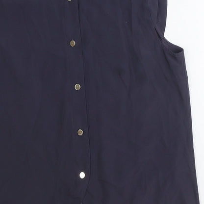Womens UK Size 14 Oasis Blue Basic Blouse