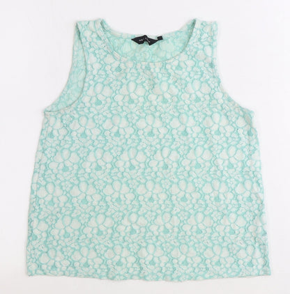 Womens UK Size 8 New Look Green Basic Tank