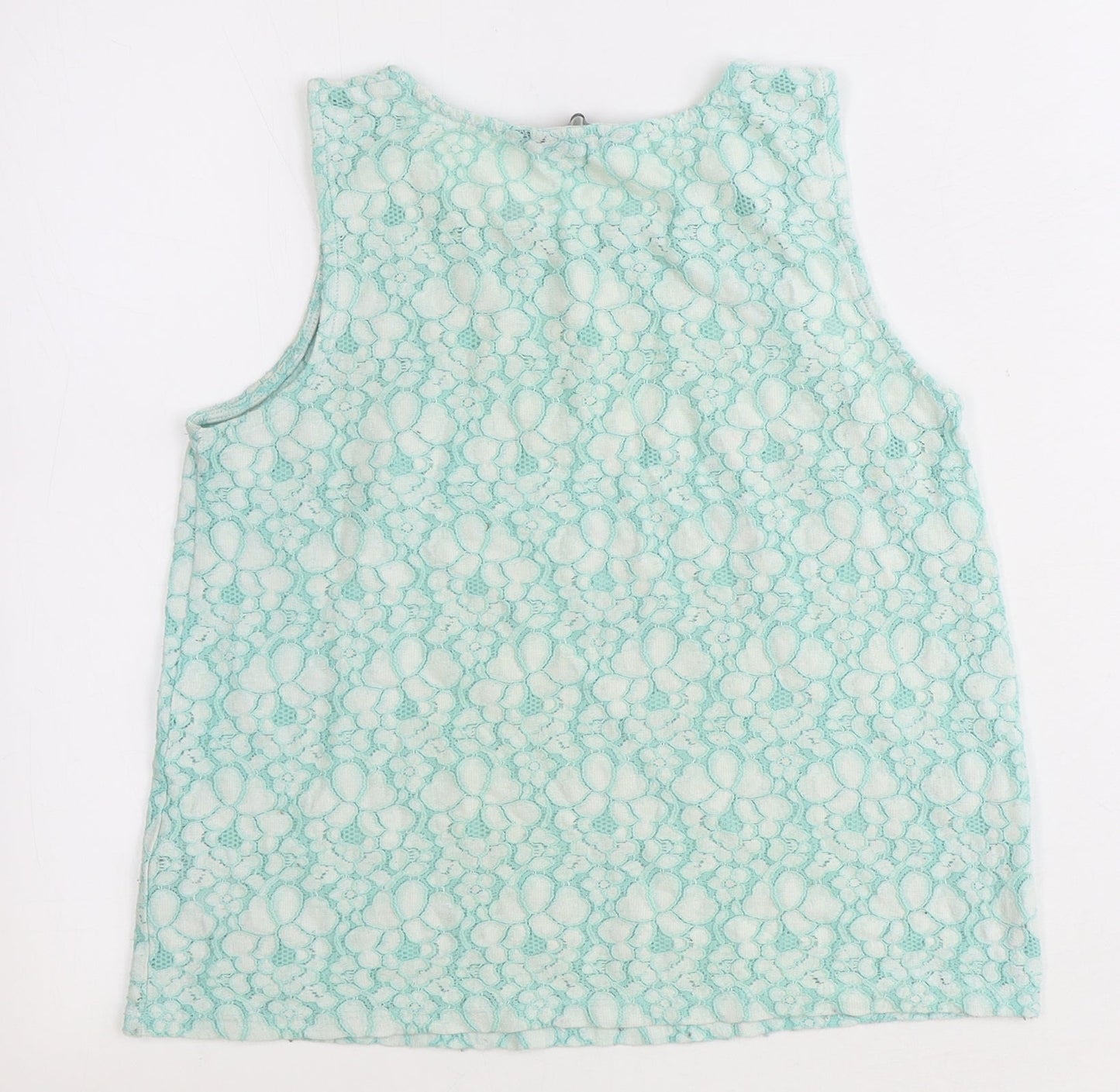 Womens UK Size 8 New Look Green Basic Tank