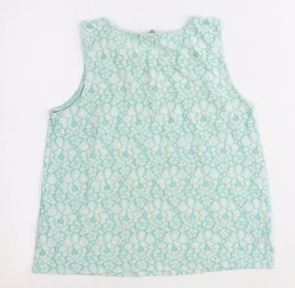 Womens UK Size 8 New Look Green Basic Tank