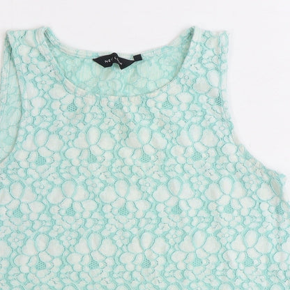 Womens UK Size 8 New Look Green Basic Tank