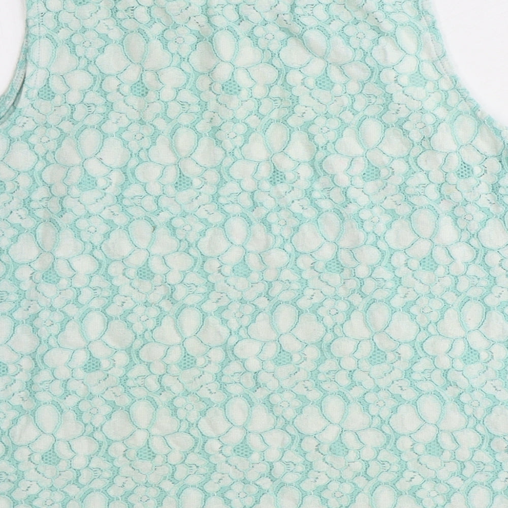 Womens UK Size 8 New Look Green Basic Tank