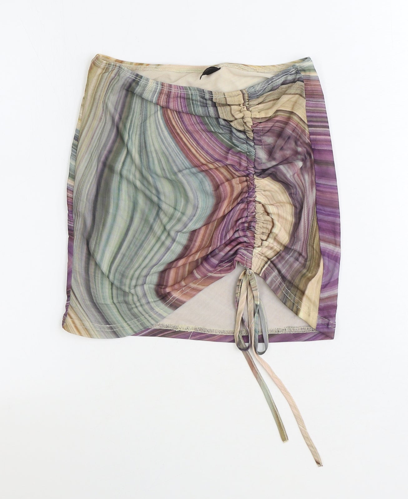 SheIn Womens Multicoloured Geometric Polyester Bandage Skirt Size S