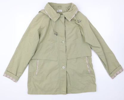 Damart Womens Green Jacket Size 12 Zip
