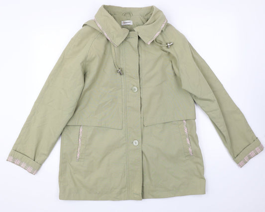 Damart Womens Green Jacket Size 12 Zip