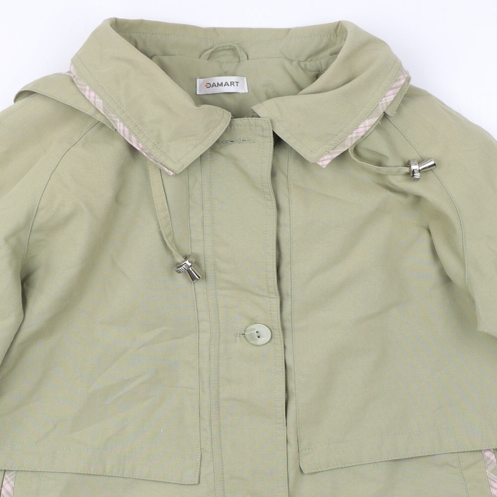 Damart Womens Green Jacket Size 12 Zip