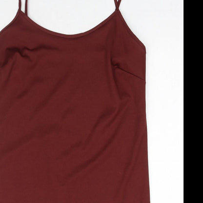 George Womens Brown Polyester Shift Size 12 Round Neck Pullover