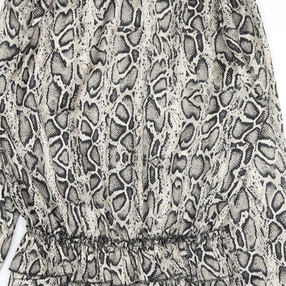Womens UK Size S Cameo Rose Beige Basic Blouse