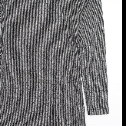 Mango Womens Black Polyester Shift Size M Scoop Neck Pullover