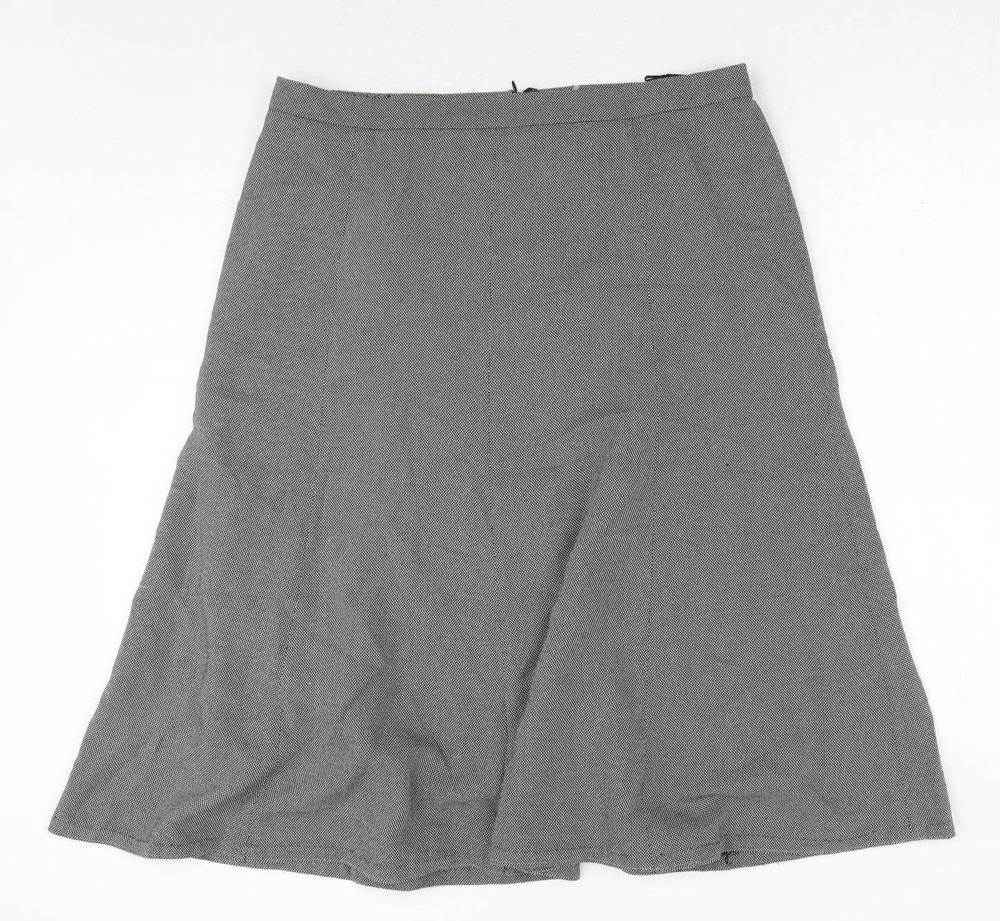 Damart Womens Grey Polyester Swing Skirt Size 36 in