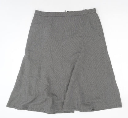 Damart Womens Grey Polyester Swing Skirt Size 36 in