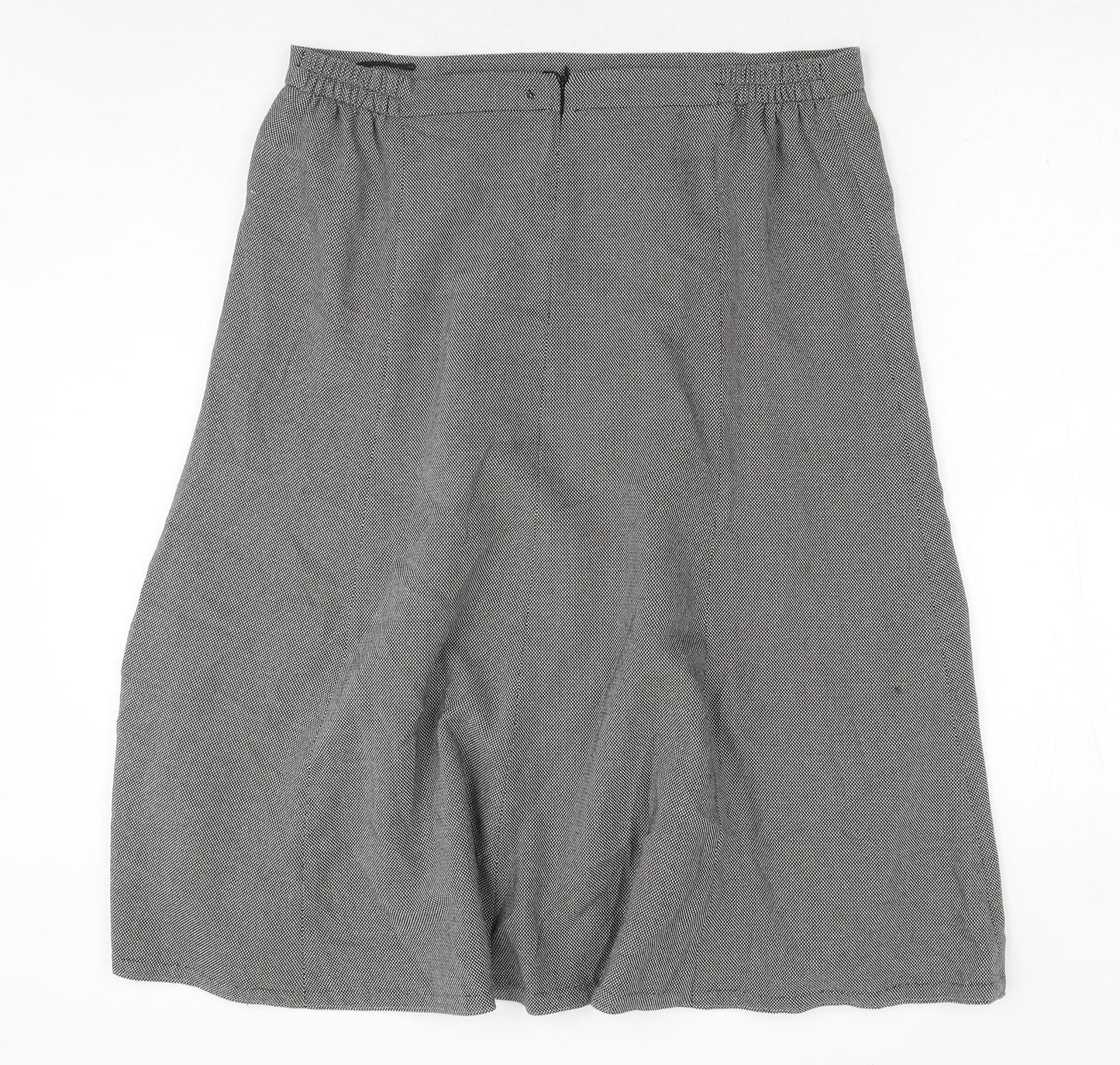 Damart Womens Grey Polyester Swing Skirt Size 36 in