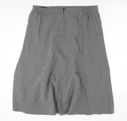 Damart Womens Grey Polyester Swing Skirt Size 36 in