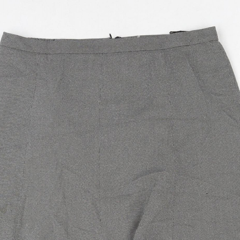 Damart Womens Grey Polyester Swing Skirt Size 36 in