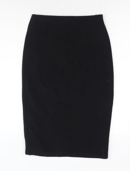 New Look Womens Black Polyester Straight & Pencil Skirt Size 8