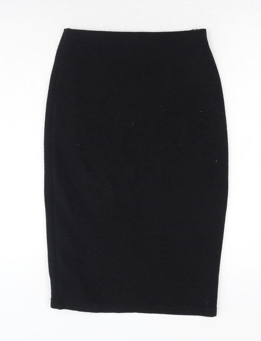 New Look Womens Black Polyester Straight & Pencil Skirt Size 8