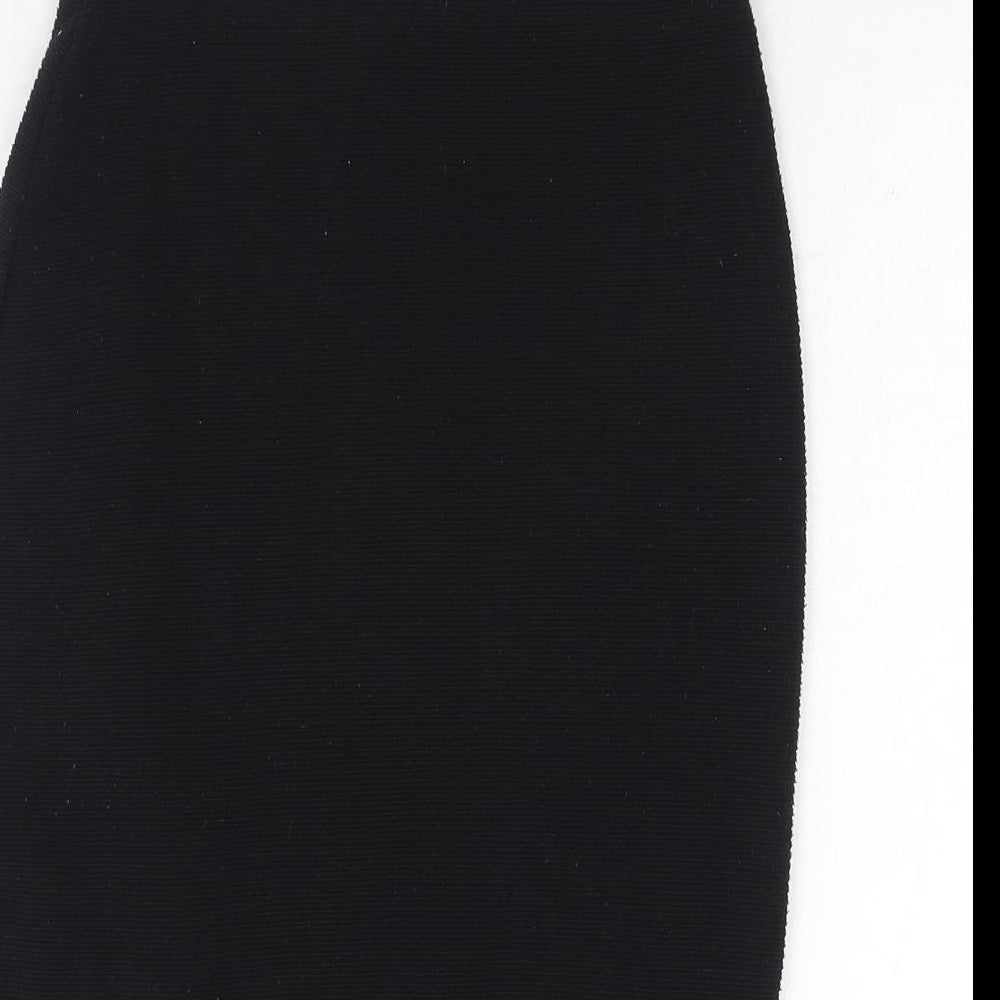 New Look Womens Black Polyester Straight & Pencil Skirt Size 8