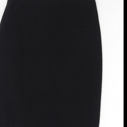 New Look Womens Black Polyester Straight & Pencil Skirt Size 8