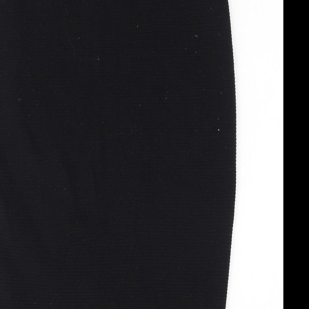 New Look Womens Black Polyester Straight & Pencil Skirt Size 8