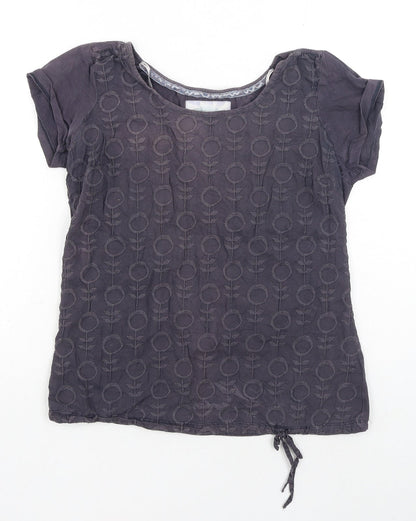 Womens UK Size 10 Debenhams Blue Basic T-Shirt