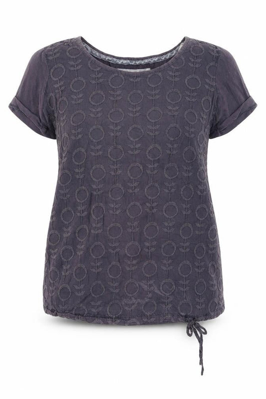 Womens UK Size 10 Debenhams Blue Basic T-Shirt