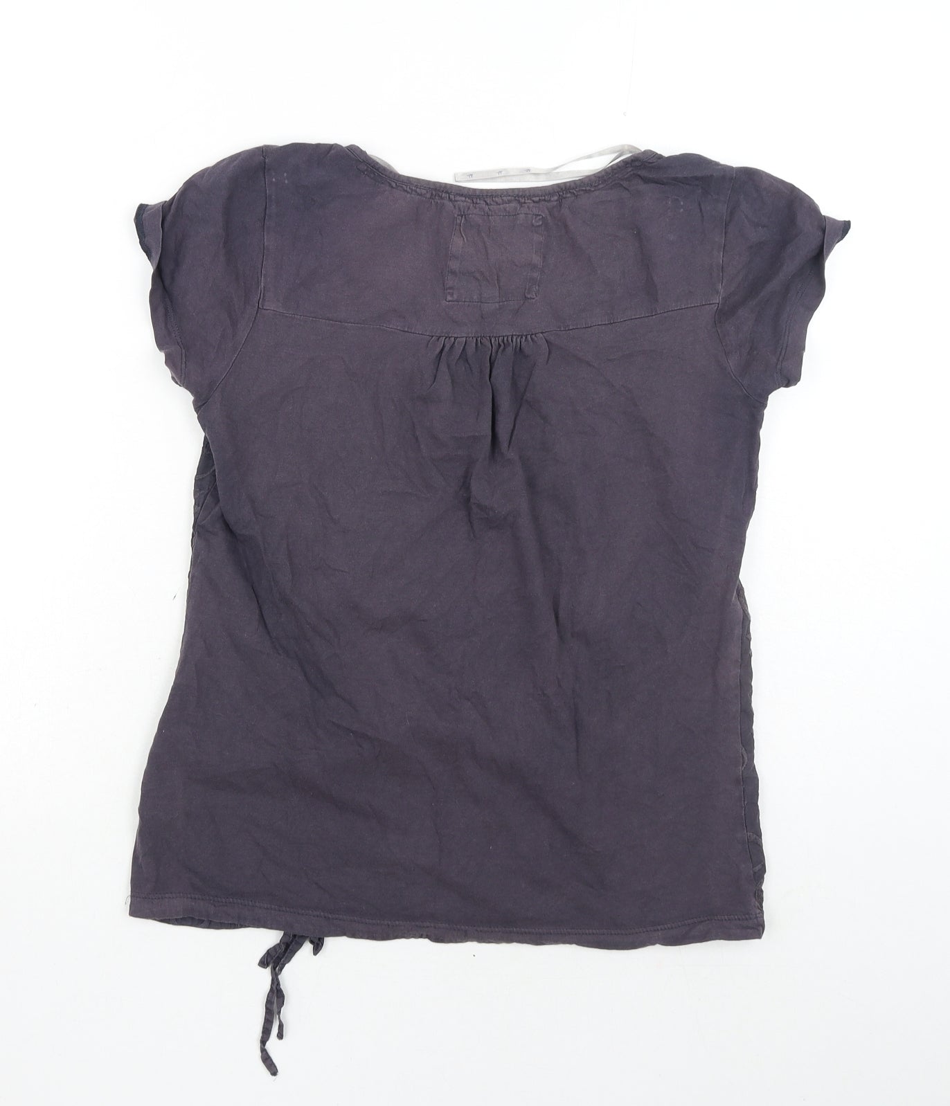 Womens UK Size 10 Debenhams Blue Basic T-Shirt