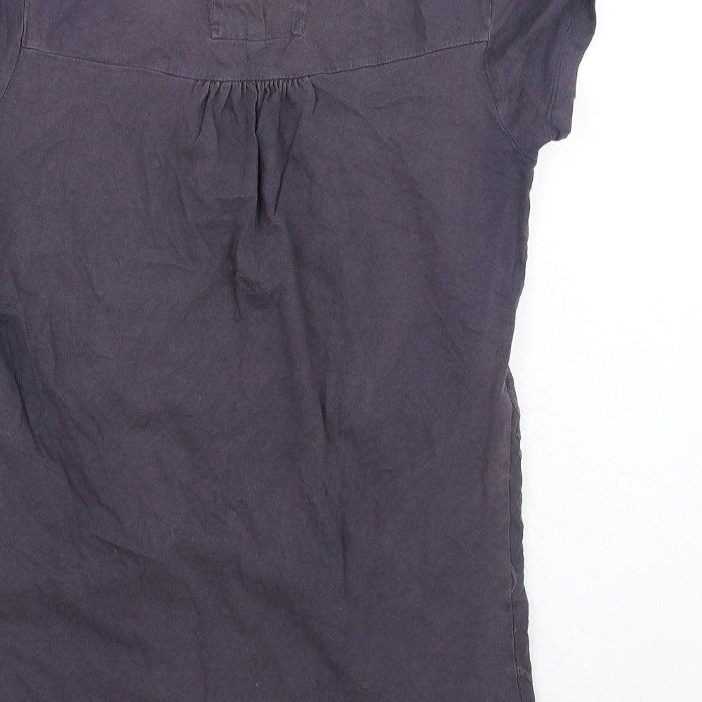 Womens UK Size 10 Debenhams Blue Basic T-Shirt